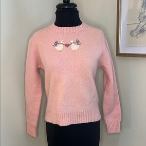 VINTAGE Savile Row Pink duck 100% wool sweater-Fits like a S/M